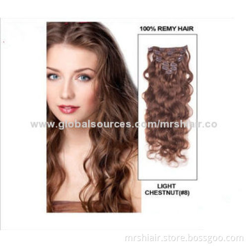 20-Inch Brazilian Remy body wave clip-in hair extension